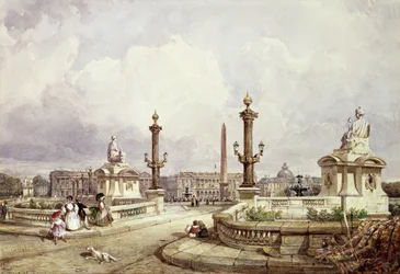 Der Place de la Concorde, ca. 1837